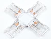 十字型透明COBストリップライト 8mm 10mmコネクタ 高導電性 | 家庭、小売、産業用照明に簡単設置