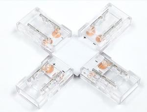 十字型透明COBストリップライト 8mm 10mmコネクタ 高導電性 | 家庭、小売、産業用照明に簡単設置