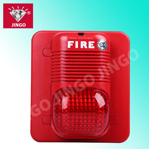 DC 24V 2 wire conventional fire alarm systems strobe sounder combined