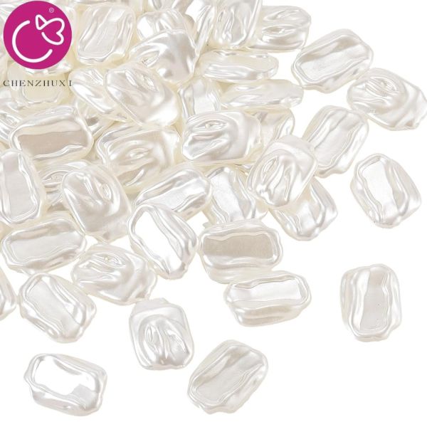 Cultured Natural White Real Loose Freshwater Rectangle Square Shape Pearl Beads