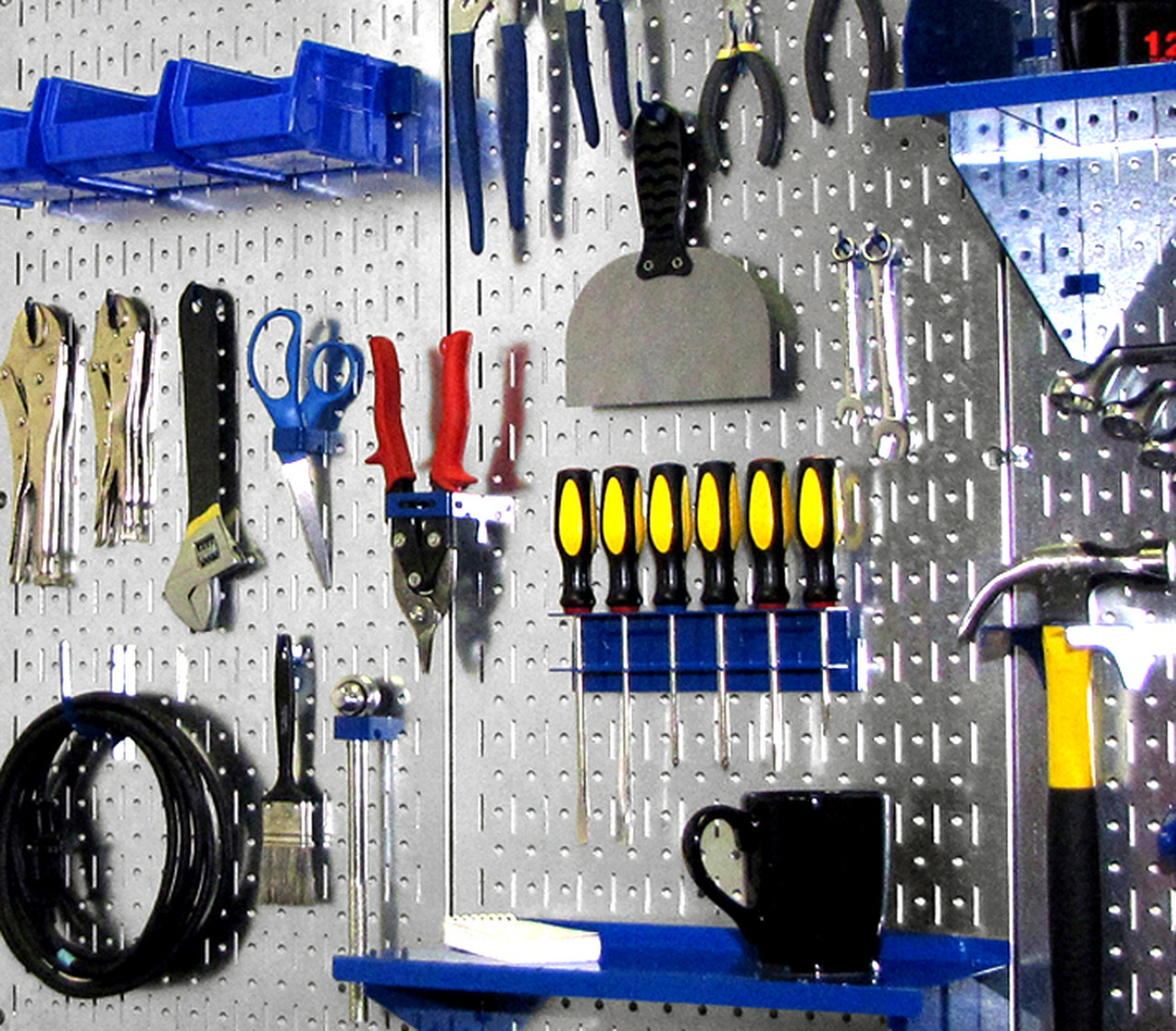 Retail Shops Galvanized Metal Pegboard Panel 32in x 16in Perfect for Organizing Tools