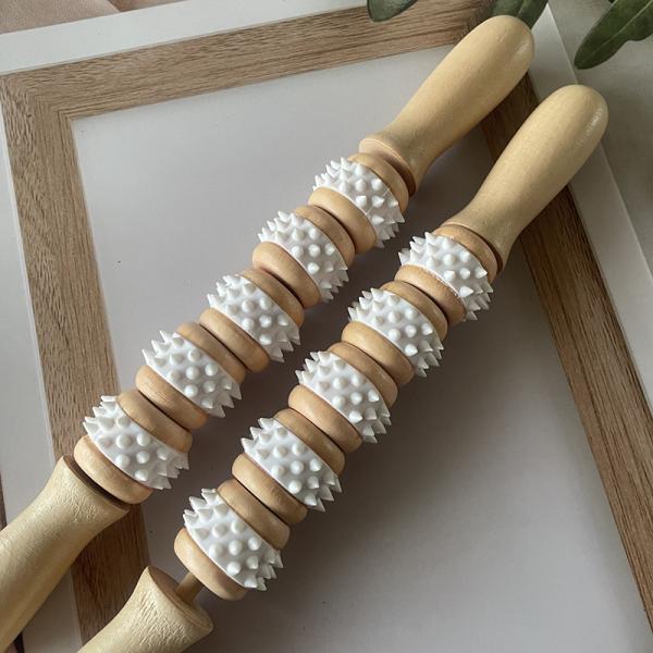 Natural Wooden Guasha Massage Stick Wood Swedish Cup Mushroom Massager Wood Therapy for Gua Sha Body Sculpting Muscle