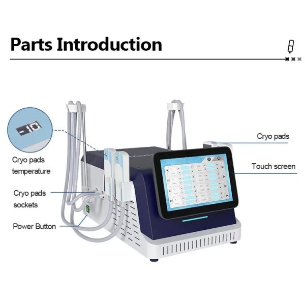 Portable 2 in 1 Fat Freezing EMS Cool Device with 4 Handles for Cellulite Reduction and Minus 10 Degree for Beauty Salon Use