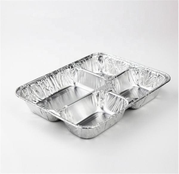 Convenient divided lunch box of aluminum foil tray take-out aluminium food