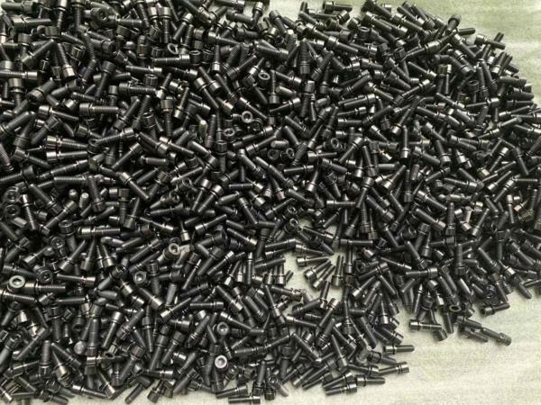 Black GR5 Titanium Alloy Titanium Bike Bolts , Titanium Bicycle Bolts M5*16