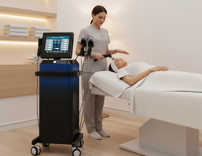 Vertical Microneedling RF Machine For Skin Tightening Body Tightening