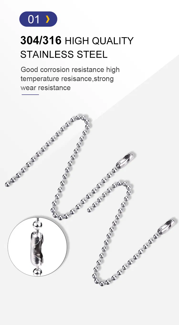 Cadenas de rodillos Cadenas de bolas Cadenas de cuentas metálicas para instalaciones educativas