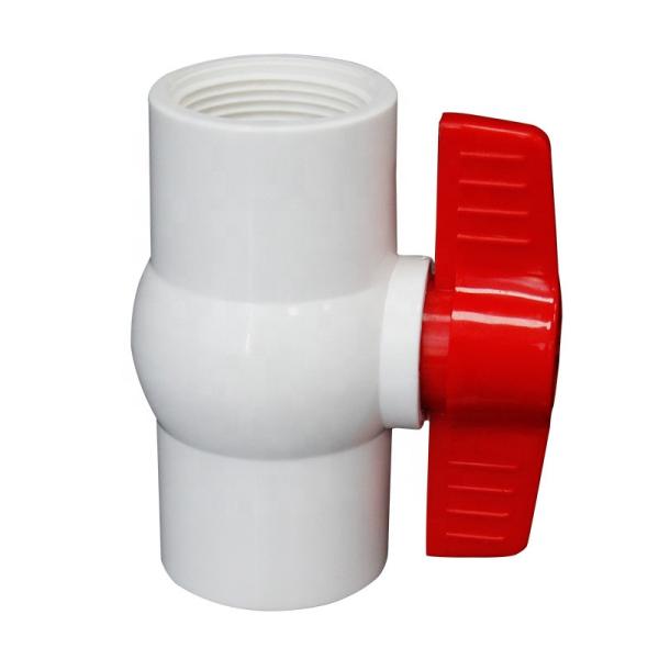 Processing Service Moulding White Grey 1.5 Inch PVC Ball Valve with Butterfly Handle