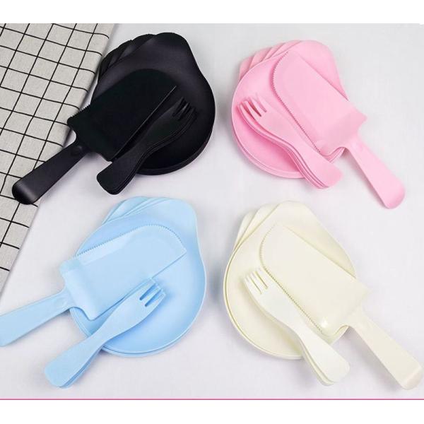 Disposable Plastic Cake Fork Dim Sum Fork Fruit Fork Birthday Cutlery Suit for Costs