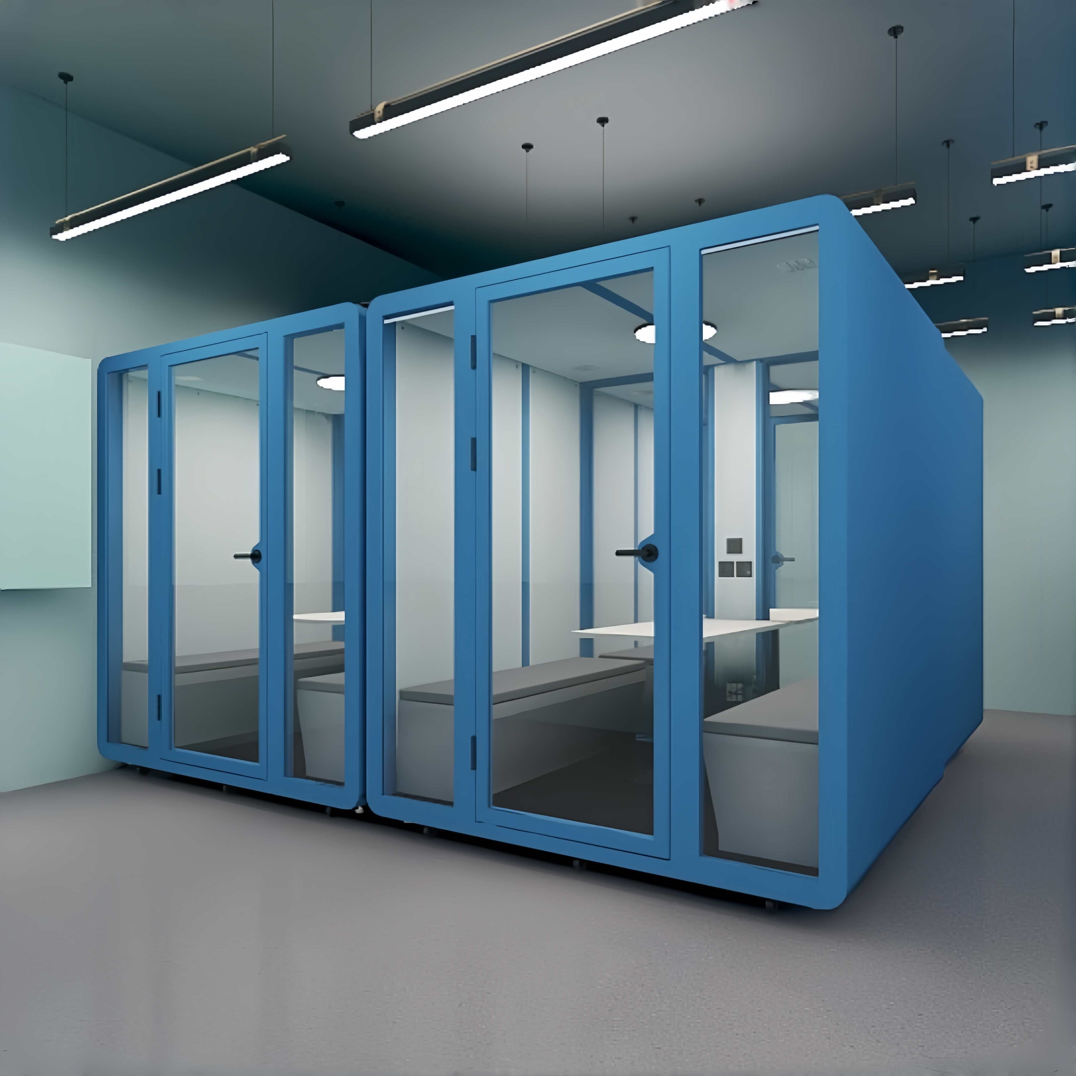 4 Person Office Pod with STC35dB Soundproofing and Customizable Laminated Glass for Fast Installation