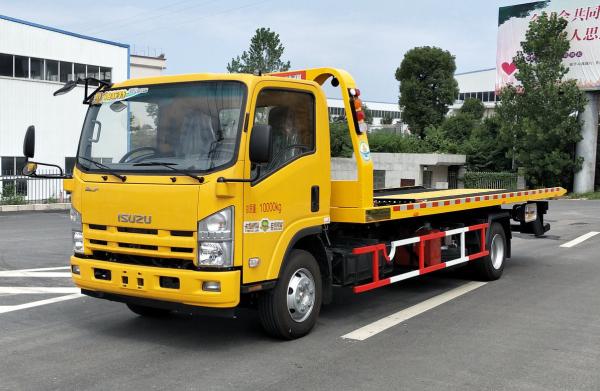 Pequenos caminhões de reboque cama plana 4500mm distância entre rodas 190hp motor diesel seis velocidades manual