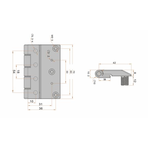 Zinc Alloy Cabinet Hardware Hinges For Industrial Power Distribution Door