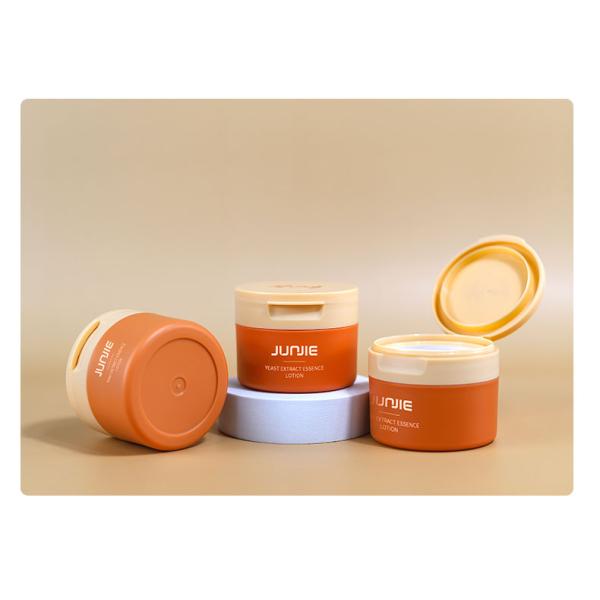 100G Flip Round Top Cap Botella de plástico Top Capa Vidrio de crema Vidrio cosmético Impresión de logotipo personalizado