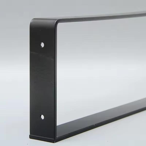 Barre à serviettes en acier inoxydable mat noir auto-adhésif