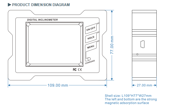 Транспортир цифров оси OEM 2 мини 0,01 Deg