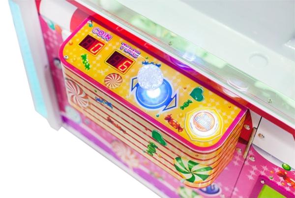 Máquina de venda automática doce do presente dos doces da agitação para o tipo de empurrador da moeda do jogador das crianças 2