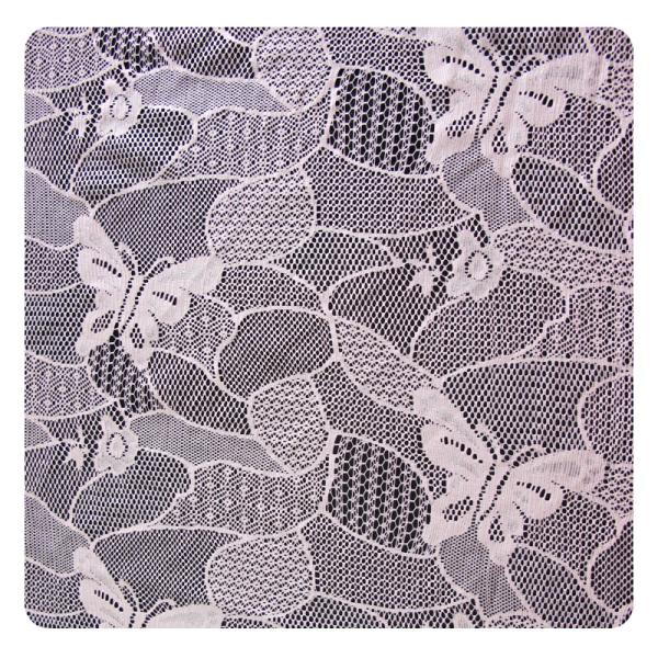Butterfly Pattern Polyester Lace Fabric , OEM / ODM Offer CY-CT8515