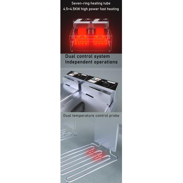 15L 15L Два резервуара Два корзины Глубокая жировая жарка для ресторанов Snack Bar Год 2023