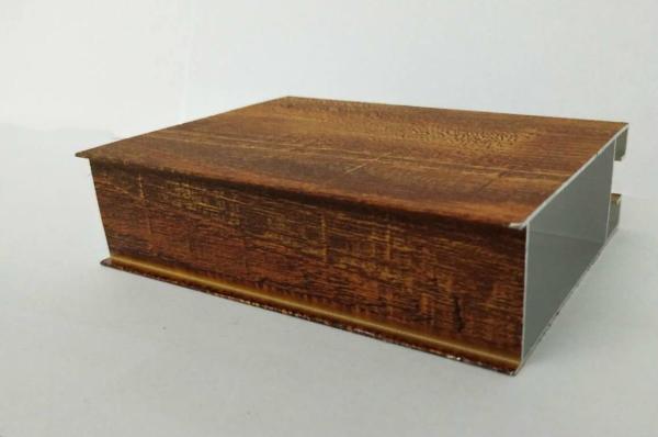 6063 T Shaped Wooden Grain Aluminium Profile Solar And Bronze Aluminium Profile