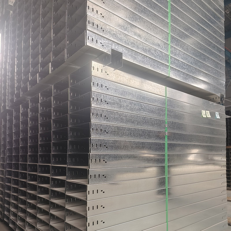 High Corrosion Resistance Galvanized Cable Tray Customizable Sizes Easy Installation Metal Trough Box