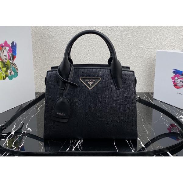 Apricot Adjustable Crossbody Saffiano Leather Handbag Square Shape