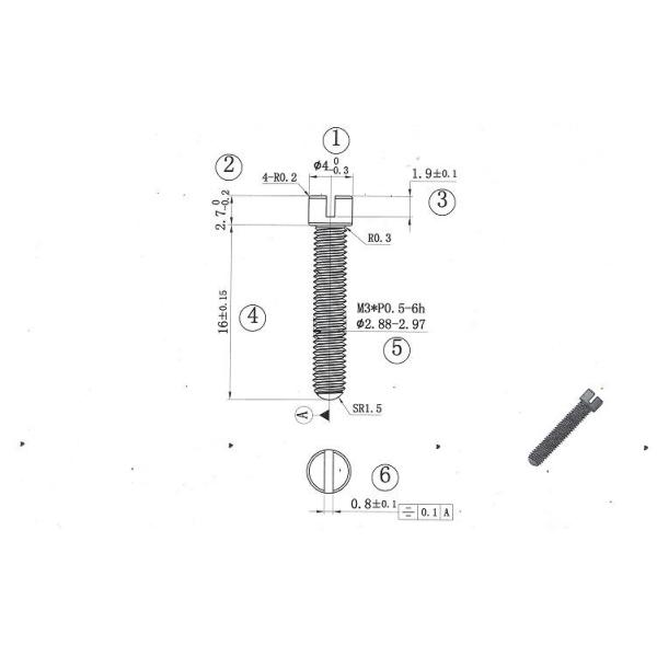 M3 X 16mm Round Slotted Head Machine Screw Blue White Zinc