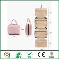 Fourrure cosmétique de pêche de coton de plis de boîte de rangement de sac de maquillage d'article de toilette de voyage belle