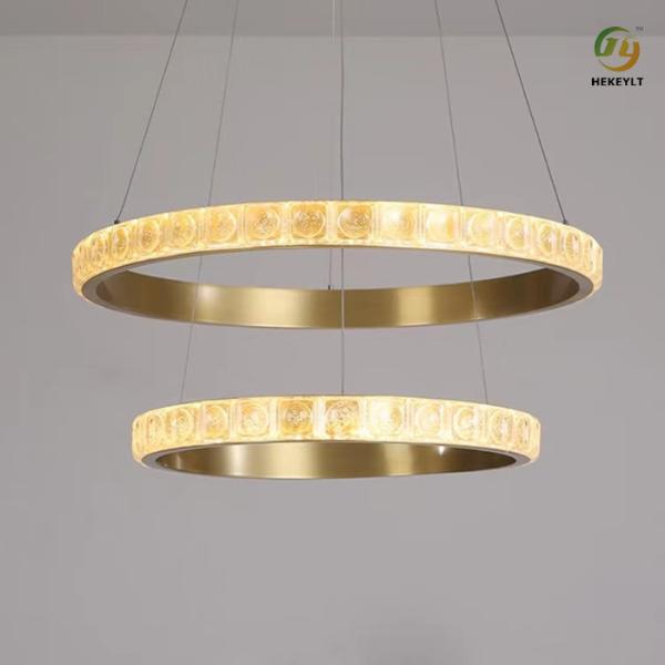 Restaurant LED Clear Amber Modern Ring Light Postmodern Light Luxury