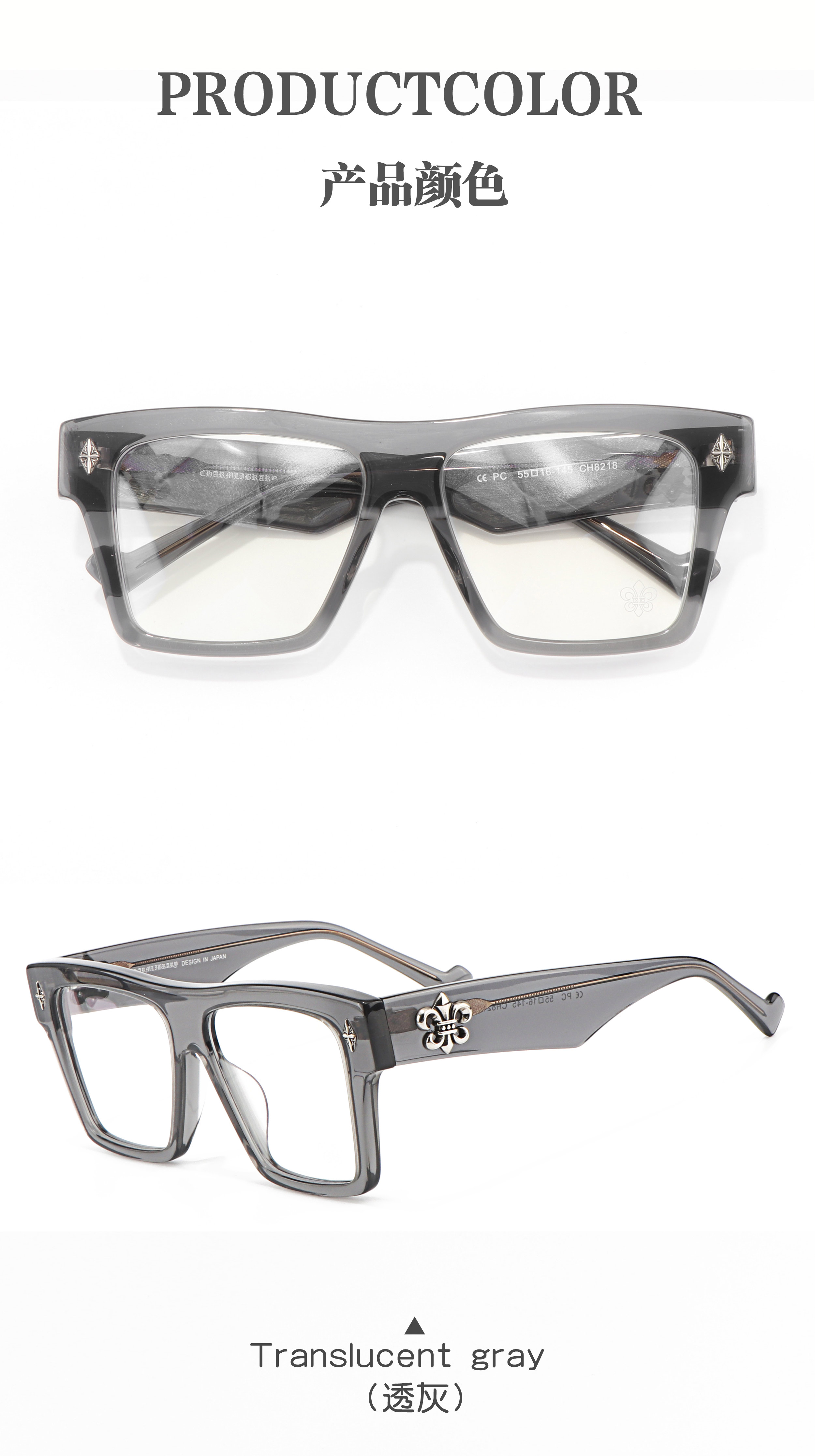 Cool Handsome Thick Black White Transparent Full Rim Durable Optical Prescription Presbyopia Glasses Eyeglasses Frames for Men