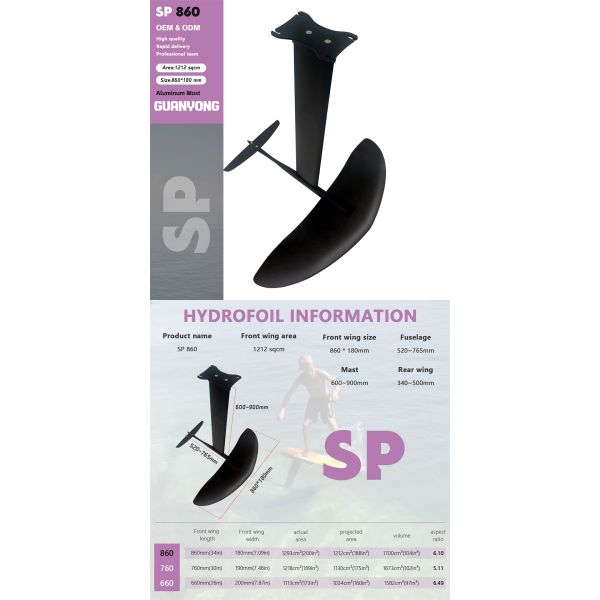 Mast  60 - 90cm Sport E Foiling Surfing Wing Foil Surfboard Carbon