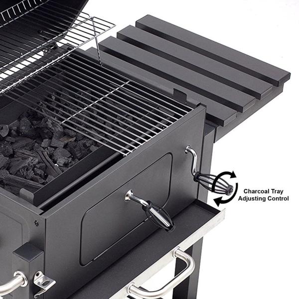grades de cozimento exteriores portáteis pretas de 115cmx46cm para o fogão do assado