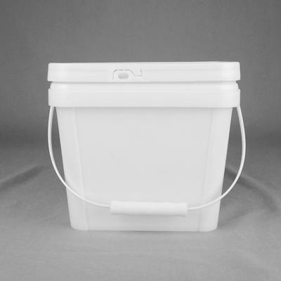 Capacidade plástica de Pail With Lid Excellent Seal do quadrado de 1 galão 3.5L
