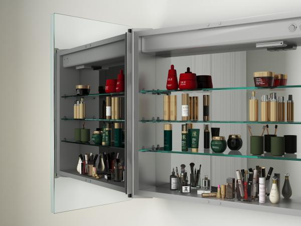 Smart Makeup Bathroom Cabinet With Led Lights With Jewelry Storage