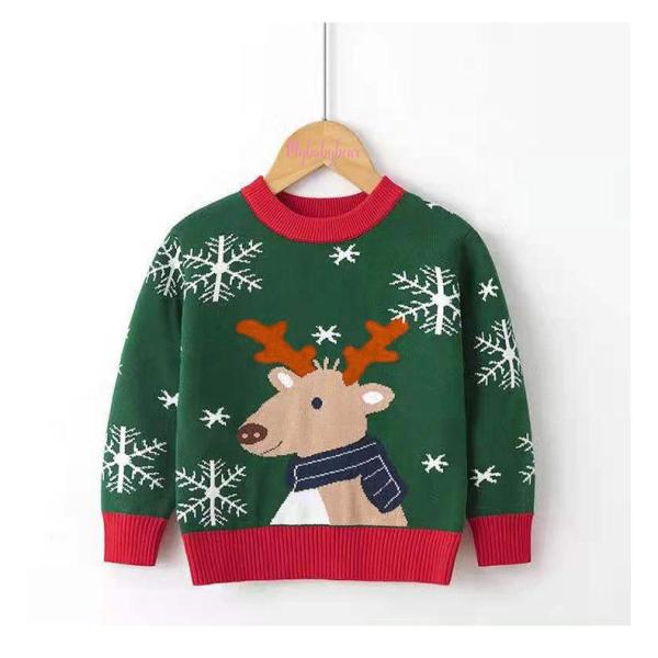 Fall Winter Children Clothes Toddler Pullover Cartoon Sweaters Knitted Christmas Sweater For Kids