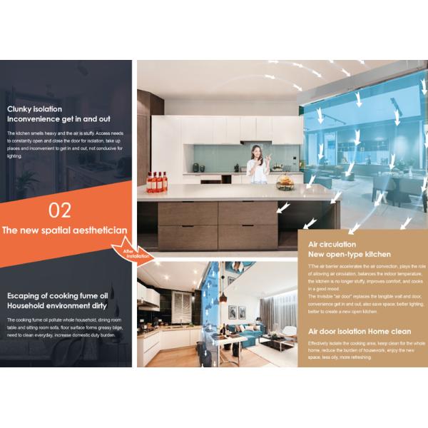 2025 Воздушный барьер для домашней кухни дверь разделяет кухонный дым Размер от 0,7 до 2 метров Домашний воздушный штор