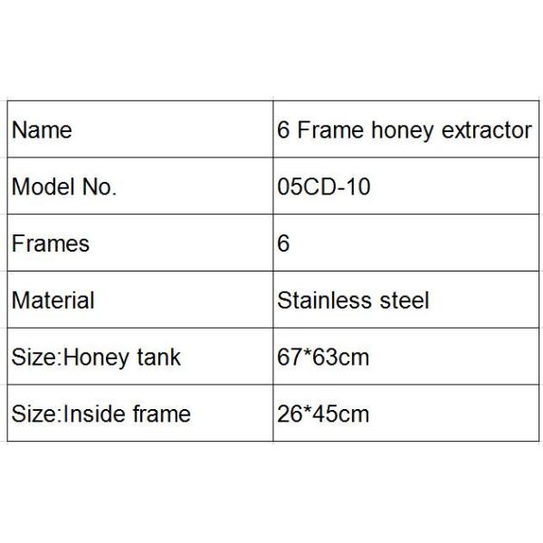 6 Frames Stainless Steel Manual Honey Extractor Hand Crank Extractor With Legs