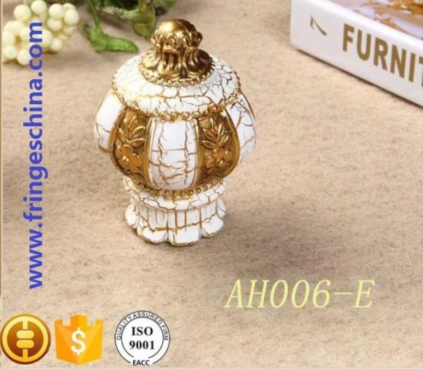 Classical delicate PP plastic curtain rod finials for home decoration