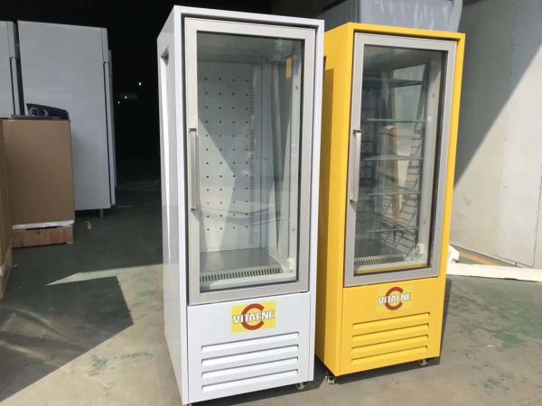 Manual Defrost Single Door Beverage Display Cooler , Commercial Beverage Fridge
