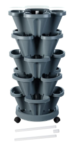 Stackable Planter, Vertical Garden Planter, Strawberry Planter, Indoor/Outdoor, 5 Tier Garden Tower, Herb Plant