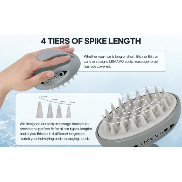 CE FCC RoHs Soft Bristle Hair Brush Hair Wash Massage Brush For Wet And Dry Use