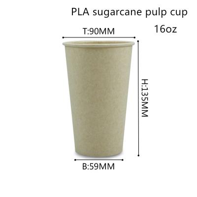Copos bebendo ISO9001 do papel de bambu biodegradável do PLA da fibra