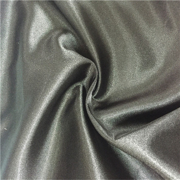 Eco - Friendly Polyester Fabric Clothing Satin Spandex Silver Color For Dress