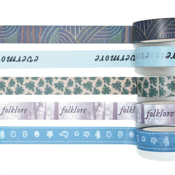 Пишущ напечатанному изготовленному на заказ японскому бумажному украшению подарочной коробки тропическую ленту Washi ветерка