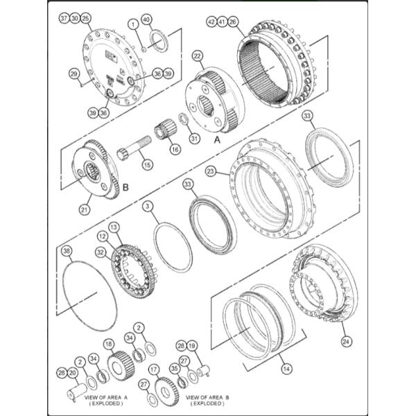 480-6768 MENZEH GEARS Final Drive Gear , E320D2 Travel Motor Gearbox
