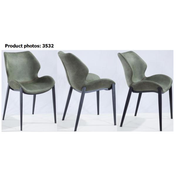 Modern PU Black Painted 56x52x82cm Kitchen Dining Chair