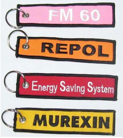 Free Sample Fabric Key Chain Custom Embroidered Aviation Key Chain Embroidery Keychain