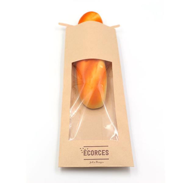 100gsm Bakery French Baguette Packaging Kraft Paper Bread Bags With Tin Tie