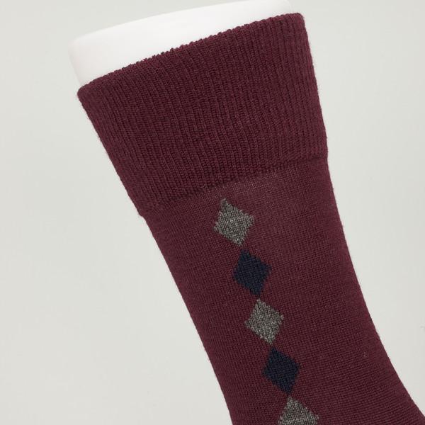 Organic Cotton Nylon Mens Argyle Dress Socks With Different Colors Custom Made Size