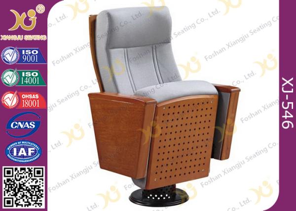 Anti - Aging Leather Powder Coating Wood Table Chairs For Church Auditorium