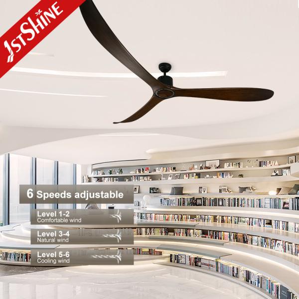 Ventilador de tecto de 100 polegadas com controle remoto 3 lâmina de madeira maciça motor DC